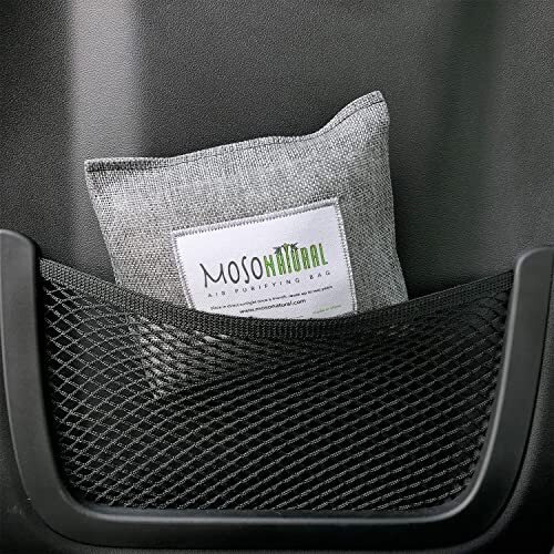 Moso Natural Air Purifying Bag A Scent Free Odor Eliminator For Cars, Trucks And Suvs. Premium Moso Bamboo Charcoal Odor Absorber - 300 G (Pack Of 1), Linen, Long Lasting Bags| Lasts Up To 2 Years