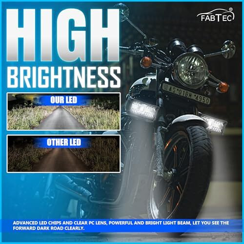 Fabtec 6 Inch Led Bar Light 33 Led With Hyper Lens Versatile Off Road Spot & Flood Beam Led Fog Light For Bikes And Scooties With On/Off Switch (White Set Of 2) (33 Led 7 Inch)
