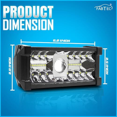 Fabtec 6 Inch Led Bar Light 33 Led With Hyper Lens Versatile Off Road Spot & Flood Beam Led Fog Light For Bikes And Scooties With On/Off Switch (White Set Of 2) (33 Led 7 Inch)