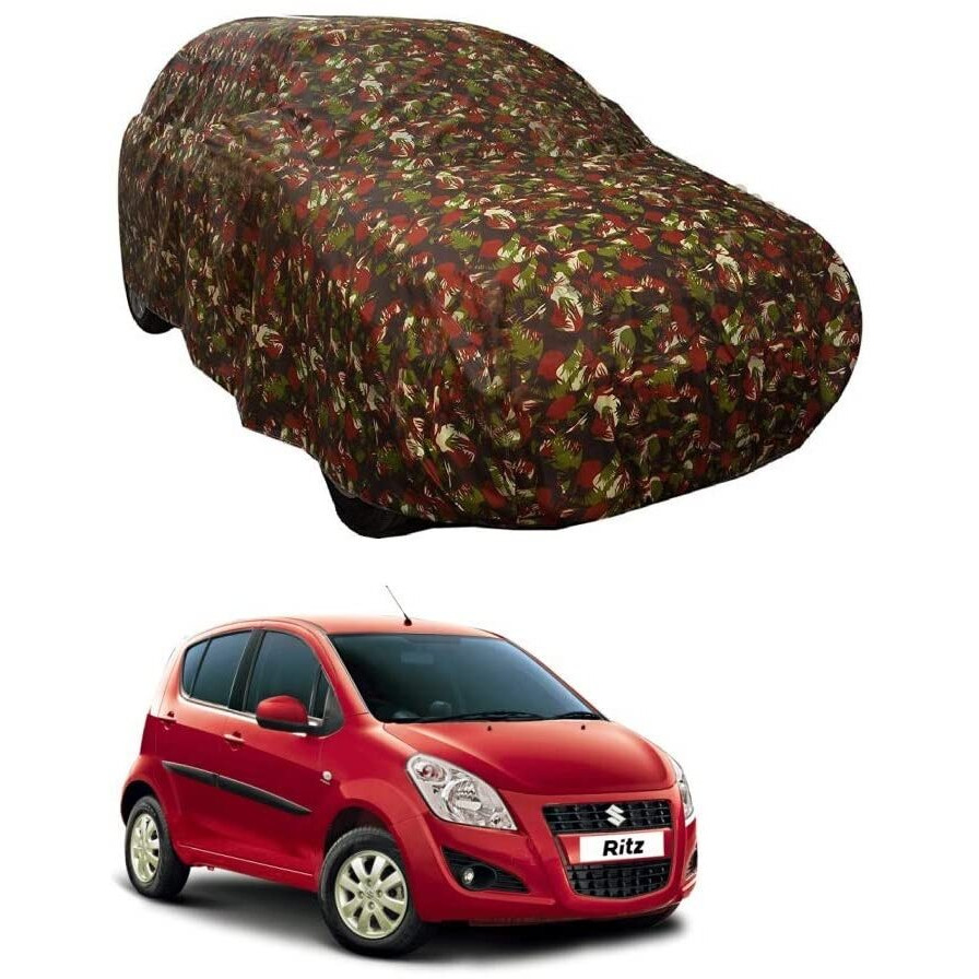 Auto Hub Maruti Ritz Car Cover Waterproof/Ritz Cover Waterproof/Ritz Car Cover/Car Cover Ritz Waterproof/Ritz Cover/Car Cover Ritz Car Cover (Jungle Look)