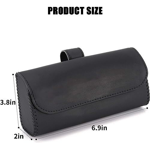 Sunglasses Holder For Car, Car Sunglass Holder Sunglasses Organizer Box For Sun Visor, Clip On Sunglasses Holder For Car, Pu Leather Sunglasses Clip Storage Case Protective Box With Magnet Closure