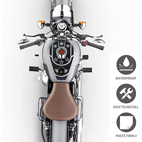 Detachi Bullet Tank Pad Sticker Waterproof Scratch Protector With Fuel Cap & Battery Box Stickers Compatible With All Classic 350 & Standard 350 Bikes (Pack Of 1) (Army Special)