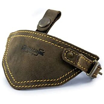 Trip Machine Company Genuine Leather Boots/Shoe Protector Classic For Motorcycle | Anti-Slip Gear Shift Pad/Protector For Motorcycle/Bike Tobacco Brown | Left Side
