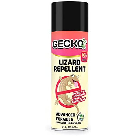 Gecko India's First Aerosol Based Herbal Lizard Repellent Spray | Odour Free Spray | Eco-Friendly & Biodegradable | Irritant-Free, Chemical-Free | 220Ml Lizard Spray For Home (15 Days Protection) Pk Of 1 - Formulation 10X
