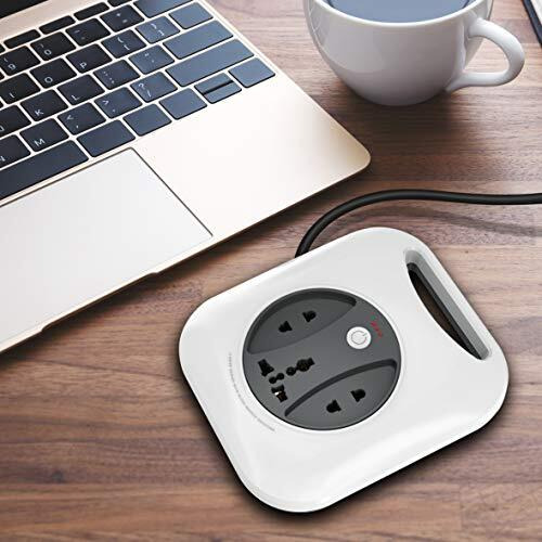 Wipro Flex Box Extension Cord With 1 Universal 3 Pin Socket & 2 Units Of 2 Pin Sockets,With Master Switch & Indicator | 4 Mtr Long Copper Wire | Power Strip For Home, Office | Pack Of 1 | Grey & White