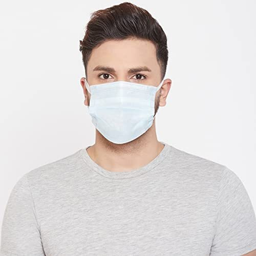 Romsons Cotton Dispo Guard 3 Ply Mask With Softest Ear Loops, 50 Pcs/Pack, (Pack Of 2) 100 Pcs, Unisex, Disposable, White