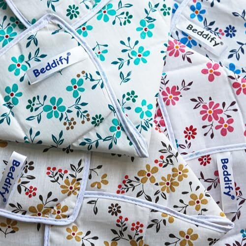 Beddify Set Of 4 Roti Chapati Cover 100% Cotton Traditional Roti Rumals Tortilla Covers