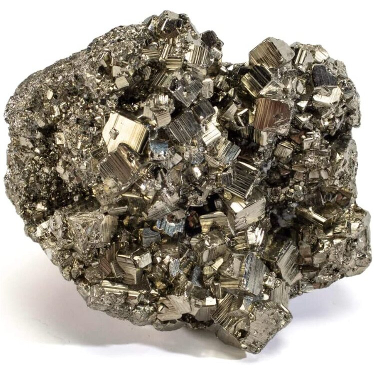 Crystal Heaven Pyrite Stone Cluster - 40 To 80 Grams, High Energy Natural Iron Pyrite Stone, Gold Rock, Reiki Crystal, Certified Pyrite