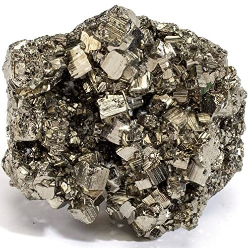 Crystal Heaven Pyrite Stone Cluster - 40 To 80 Grams, High Energy Natural Iron Pyrite Stone, Gold Rock, Reiki Crystal, Certified Pyrite