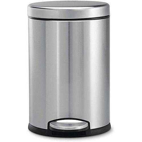 Opr Stainless Steel Plain Pedal Dustbin With Plastic Bucket And Lid | Trash Can, Round Shape Dustbin For Home, Bathroom, Kitchen, Office, Bedroom (5 Litres- 7 * 11 Inches)(Small Size)