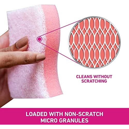 3M Scotch-Brite Plastic Utensil Non Scratch Scrub Sponge-Pack Of 6