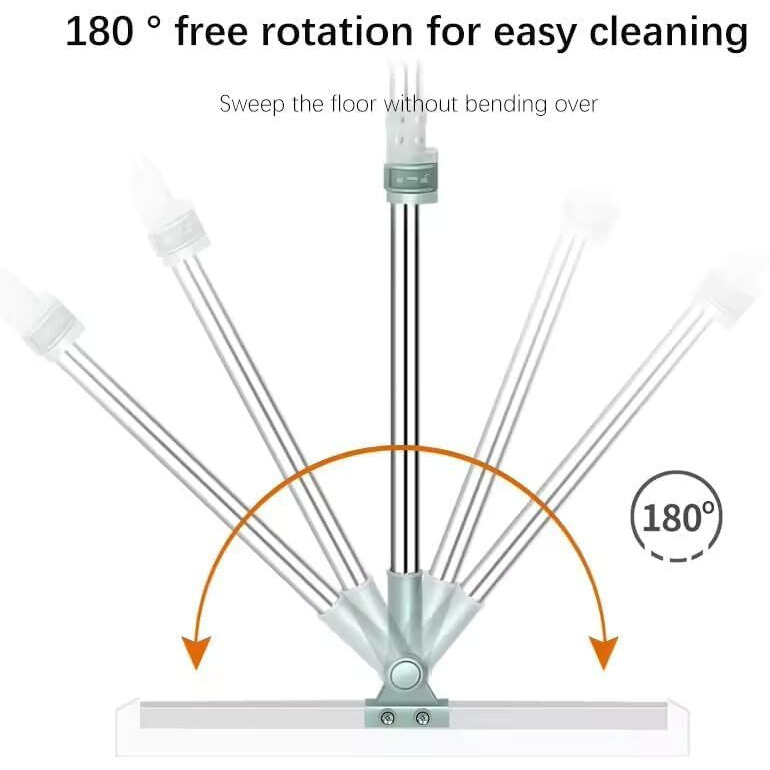 Dukaan 50 Cm Wide Heavy Duty Multifunctional Wiper For Bathroom Floor Squeegee With 110 Inch Long Handle Adjustable And Silicone Strips, Water Drying 180 Degree Rotating, Viper For Home Cleaning