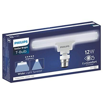 Philips Stellar Bright 12W B22 Led T-Bulb,1080Lm,Cool Day Light, Pack Of 1