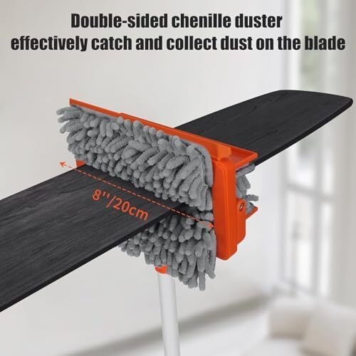 Monjay 3 In 1 Fan Cleaner Duster With 159Cm Extendable Long Handle For Ceiling Fan Blade,Fan Cleaning Mop With 2 Microfiber Mop Head For Dusting Ceiling Fan Washable Pads For Wipe Wall