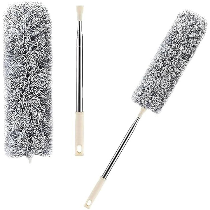 Extendable Microfiber Duster & Bendable For High Ceiling Fans, Window Blinds, Furniture