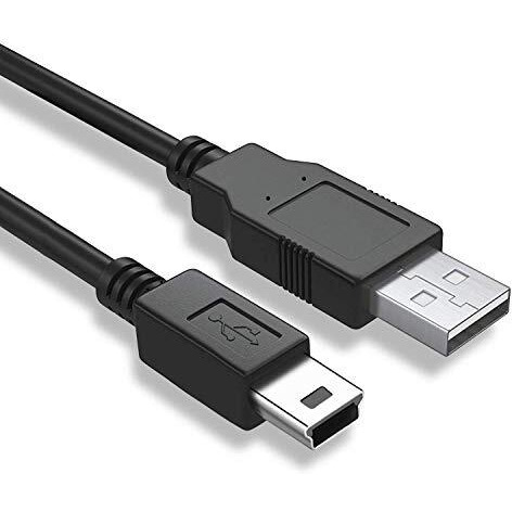 Rodmed 5 Pin Mini Usb Cable (35 Cm) Usb 2.0 Type A To Mini B Cable Compatible With Gopro Hero 3+, Ps3 Controller, Mp3 Player, Digital Camera (Black)