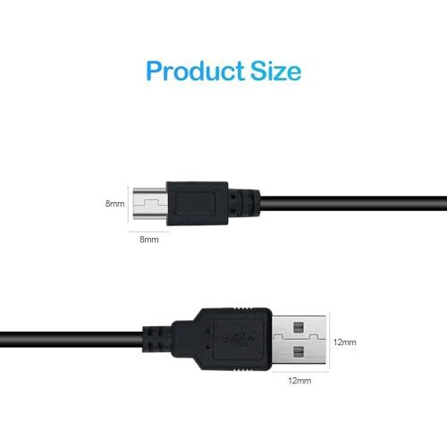 Rodmed 5 Pin Mini Usb Cable (35 Cm) Usb 2.0 Type A To Mini B Cable Compatible With Gopro Hero 3+, Ps3 Controller, Mp3 Player, Digital Camera (Black)