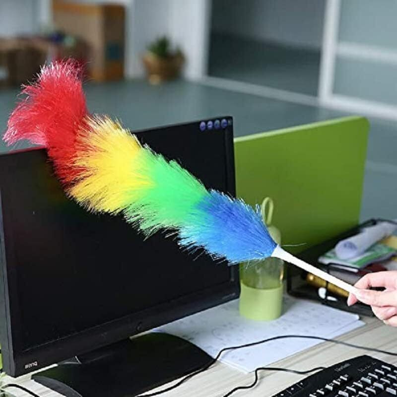 Lirabs Durable, Light Weight Static Multipurpose Microfiber Feather Duster For Household Office Car Dusting Cleaning, 4 Centimeters