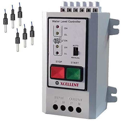 Microtail Fully Automatic Water Level Controller With Dry Run Protection With Sensors.