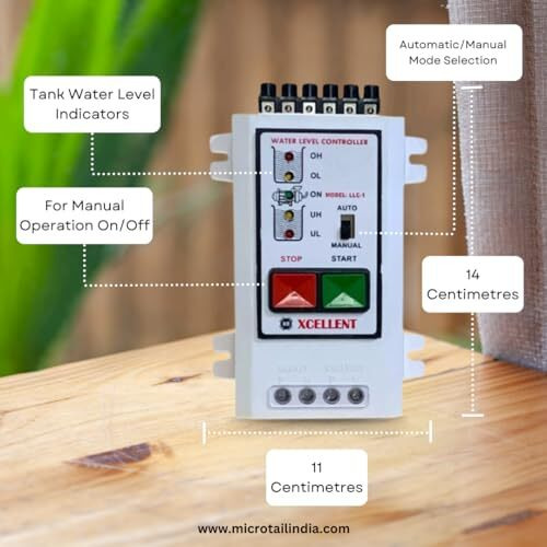 Microtail Fully Automatic Water Level Controller With Dry Run Protection With Sensors.