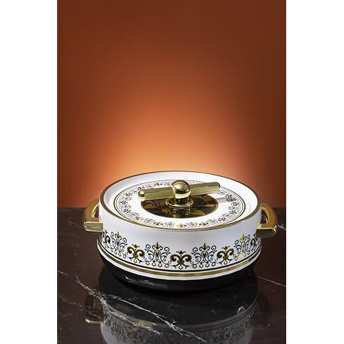 Selvel Elegance Casserole | Advanced Pu Insulation | Elegant Design Hot Pot | Hot Case Keeps Food Hot & Fresh For Hours | Serve Chapati, Roti, Biryani And More (Royal Coral Black, 1700)