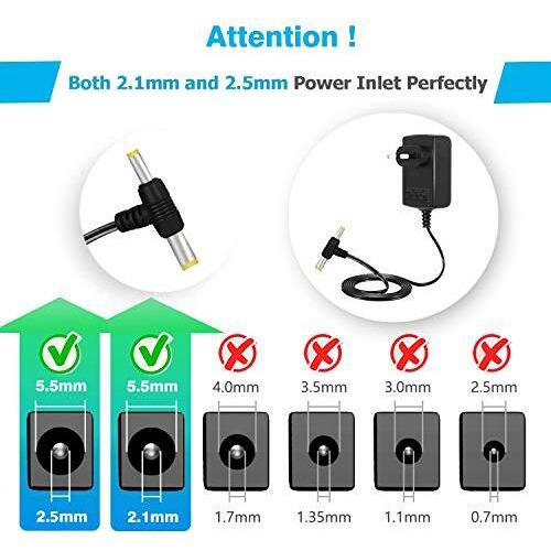 Fedus 12V 1.5 Amp Dc Power Adapter, Powers Supply, Smps For Lcd Monitor, Tv, Led Strip, Cctv, 12 Volt Power Adapter,Ac Input 100-240V Dc Output 12 Volt - 2.5Mm X 5.5Mm Jack