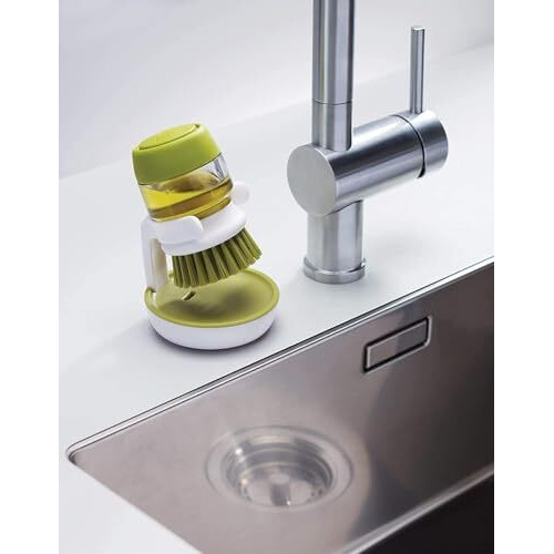 Zapsol Cleaning Brush With Soap Dispenser For Kitchen, Sink, Dish Washer With Storage Stand|Plastic Cleaning Brush With Soap Dispenser (Soap Dispensing Cleaning Brush)(Multi Colour)