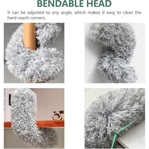 Ub Unity Brand Microfiber Feather Duster Bendable & Extendable Fan Cleaning Mop With Long Rod100 Inches Expandable Pole Handle Washable Duster For High Ceiling Fans,Window Blinds, Furniture (Xl)