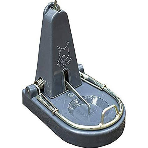 Black Cat Metal And Plastic Rodent Rat Trap (Grey, Medium)