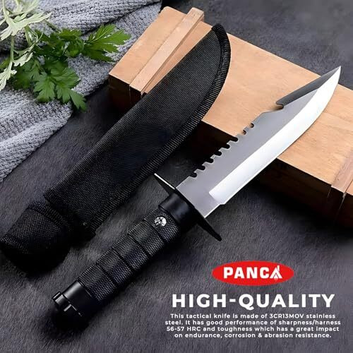 Panca Utility Knife With Cover | Premium Carbon Steel Black Knife For Kitchen, Fruits, Vegetables, Meat | Portable Travel Essential For Home, Outdoor, Hiking, Car Use (Black, Set Of 1)
