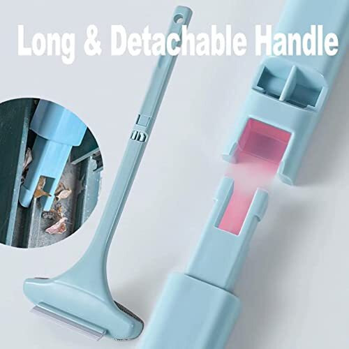 Zebreoline 2 In 1 Window Mesh Cleaning Brush With Long Handle Glass Cleaning Wiper Glass Window Cleaning Tools Mesh For Window Cleaner Mirror Cleaner Double-Sided Window Cleaner Window Mesh Cleaner