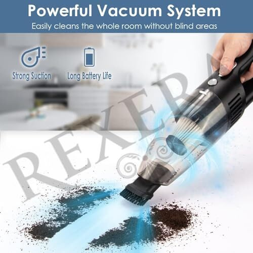 Rexera Wireless Handheld Portable Car Vacuum Cleaner 2In1 | Usb Rechargeable 2X High Power Lightweight Cordless Mini Car Vacuum Traveling Car & Home Dual Use Vacuum Cleanerjn-13 | Multy