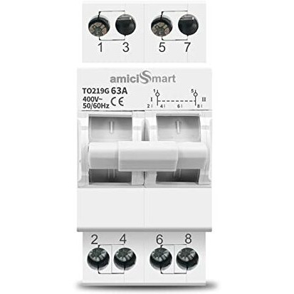 Amicismart Dual Power Manual Control Transfer Switch, 63A (Single Phase)