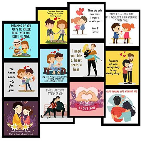Exciting Lives - Love Messages Popup Romantic Gift Box - Gift For Birthday, Anniversary - For Girlfriend, Boyfriend, Husband, Wife, Friend - 8 X 8 X 2.5 Cm