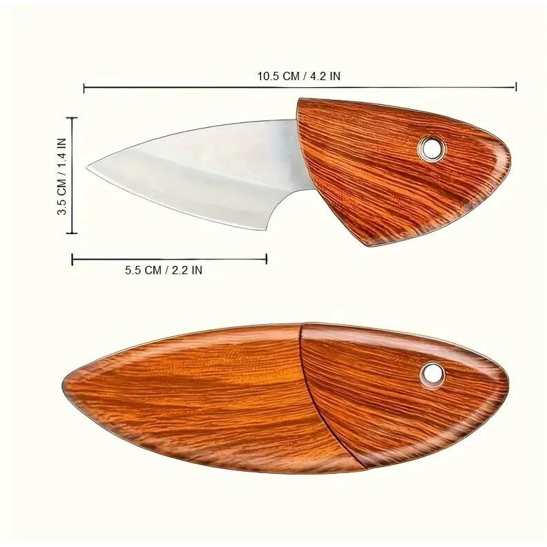 Kneefcy Small Knife Fixed Blade Knife For Men With Sheath Box Cutter Knife, Edc Pocket Knives For Cutting Small Vegetables, Fruitsgift For Men And Women