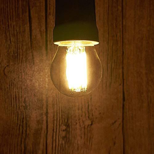 Desidiya Edison Tungsten Filament Round Antique Glass G45 Light Bulbs Pack Of 1 Vintage Base E27 Bulb Yellow Light For Home Decoration Living Room/Hall/Balcony/Restaurant Bar Lighting