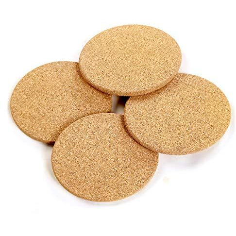 Windup Cork Trivets For Hot Dishes, Hot Pad, Place Mat - Export Quality 7Inch - Set Of 4 (Natural) - Thick & Absorbent, Non Slippery, Heat Resistant, Eco-Friendly, Made In India