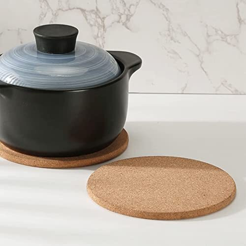 Windup Cork Trivets For Hot Dishes, Hot Pad, Place Mat - Export Quality 7Inch - Set Of 4 (Natural) - Thick & Absorbent, Non Slippery, Heat Resistant, Eco-Friendly, Made In India