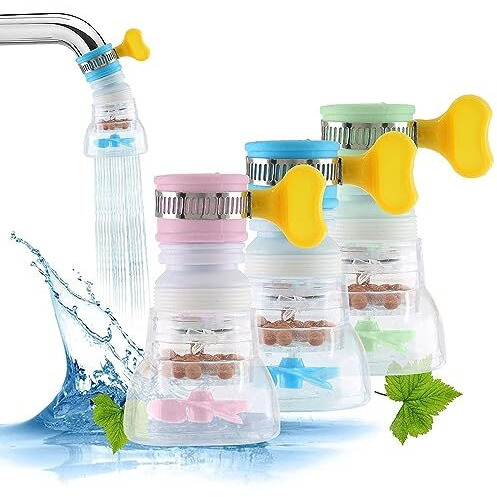 Kitchen Tap Extension Flexible Anti Splash Water Saving Movable Sink Faucet Expandable Water Tap Filter Shower Head Rotatable Nozzle Adapter Tap Extender Kitchen Sink (Multi) (Pack Of 1)