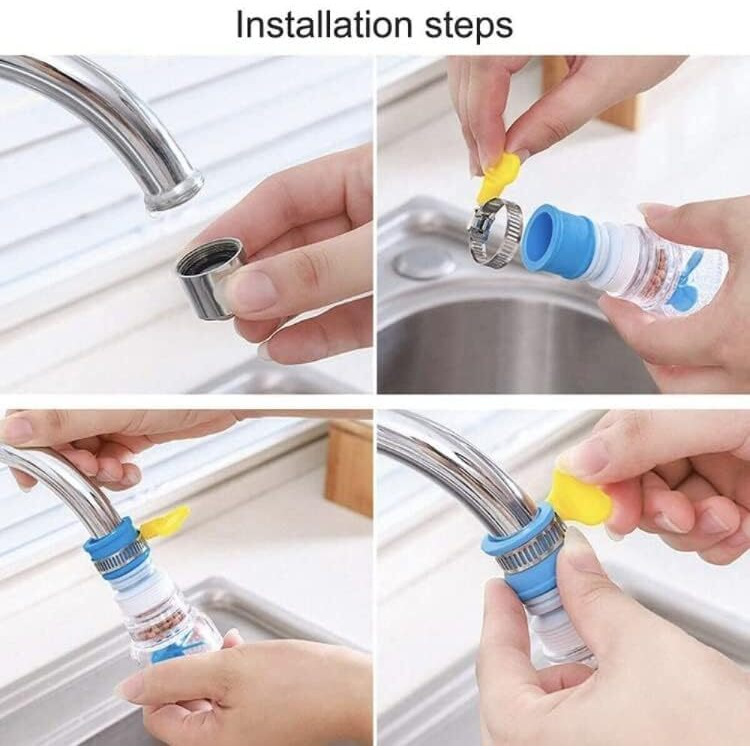 Kitchen Tap Extension Flexible Anti Splash Water Saving Movable Sink Faucet Expandable Water Tap Filter Shower Head Rotatable Nozzle Adapter Tap Extender Kitchen Sink (Multi) (Pack Of 1)