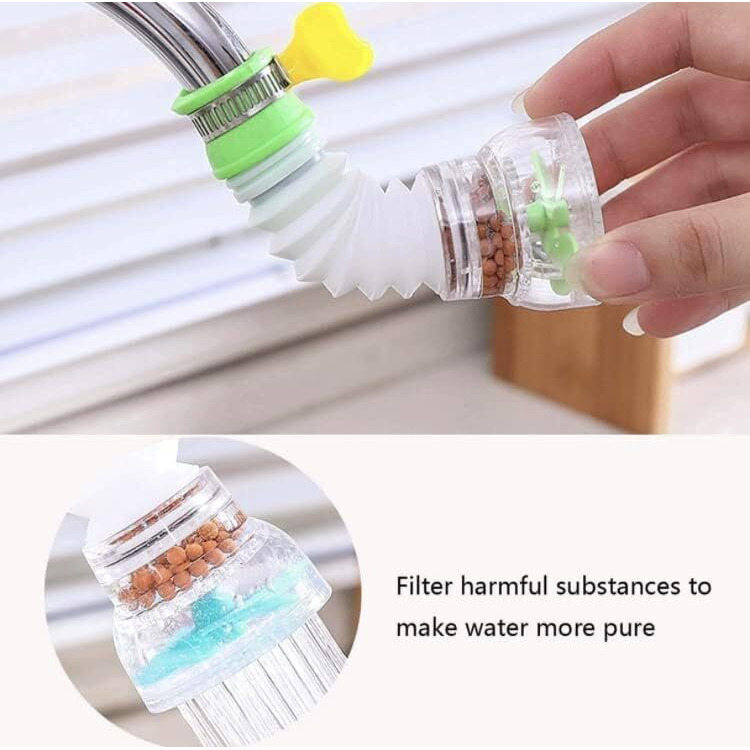 Kitchen Tap Extension Flexible Anti Splash Water Saving Movable Sink Faucet Expandable Water Tap Filter Shower Head Rotatable Nozzle Adapter Tap Extender Kitchen Sink (Multi) (Pack Of 1)