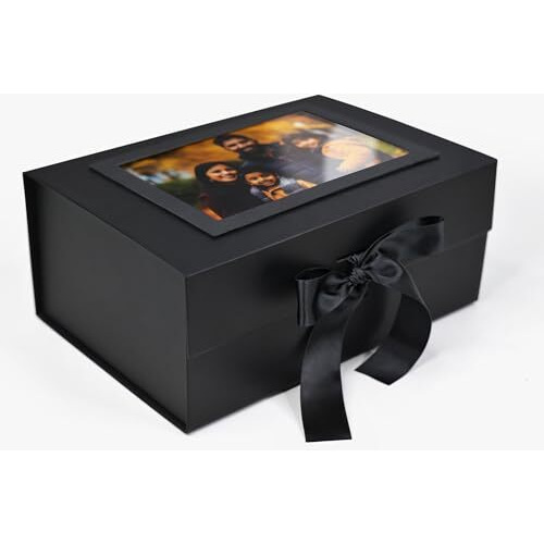 Rbs - Rigid Box Sivakasi Cardboard Personalized Gift Boxes For Packaging (23 X 16 X 10Cm) Gift Box (1 Pack) Photo Frame Gift Hampers Holds Up To 5 Kg Occasion Empty Gift Box(Black Photo Frame)