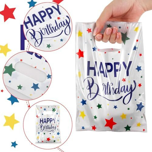 Guddy Bags - 20 Pcs Small Gift Bags For Boys And Girls - Party Returns - Foil - Medium Size (White & Pink)