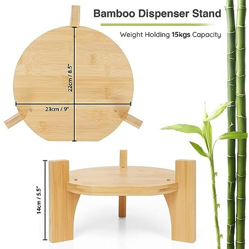 About Space Bamboo Stand - Juice Dispenser Stand With Sturdy Legs,Non-Slip Bushes & Flat Base Detachable Water Dispenser,Mason Jar,Glass Pitcher Detox Water Stand Upto 8 L (23 L X 22 B X 14 Cm H)
