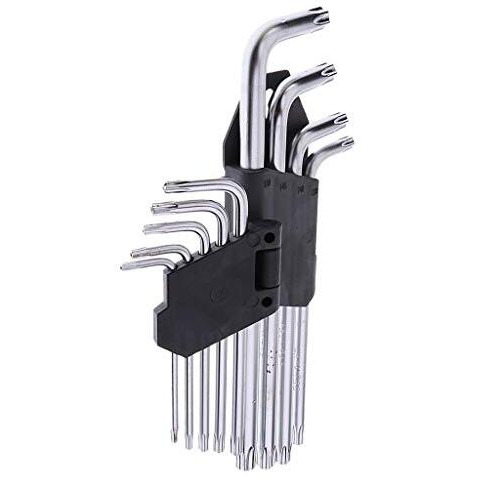 Inditrust Torx/Star Allen Key Set Of 9Pcs With Hole From T10 To T50