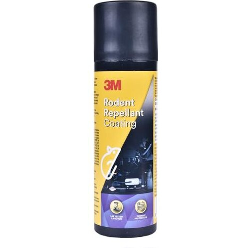 3M Rodent Repellent Coating Spray, Prevents Rat Bites In Engine Parts And Wires, Highly Effective, Leak-Free, Easy-To-Spray, Bitter Taste, No Kill-Only Repels (80G Each, Pack Of 2)