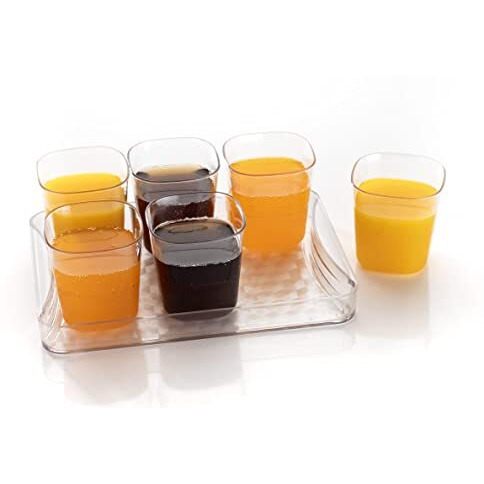Happi Multipurpose Unbreakable Plastic Diamond Design Glass Serving Tray For Kitchen, Glass Tray For Glass Set, Kitchen Dining Serving Plate (107 Inch - Pack Of 1)