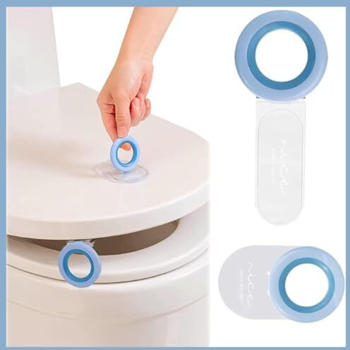 Jaimin Creation (Pack Of 2) Toilet Seat Lifter Self-Adhesive Toilet Seat Holder With Double Tape Toilet Seat Lifter Handle Clip Water Closet Toilet Lifter Avoid Direct Contact