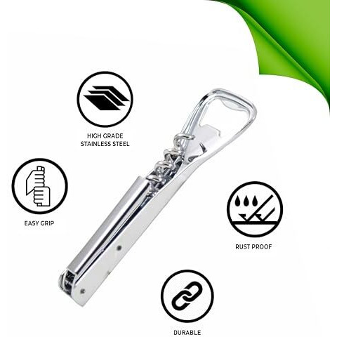Freshome Ss Bottle Opener For Sodas, Cold Drinks & Beer, Bartools Bottle Can Opener 654