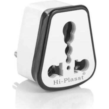 Hi-Plasst (Pack Of 2) 5 To 15 Ampere Converter Socket For Big Size 16 Ampere Plug Top With Universal Sockets For International Pins